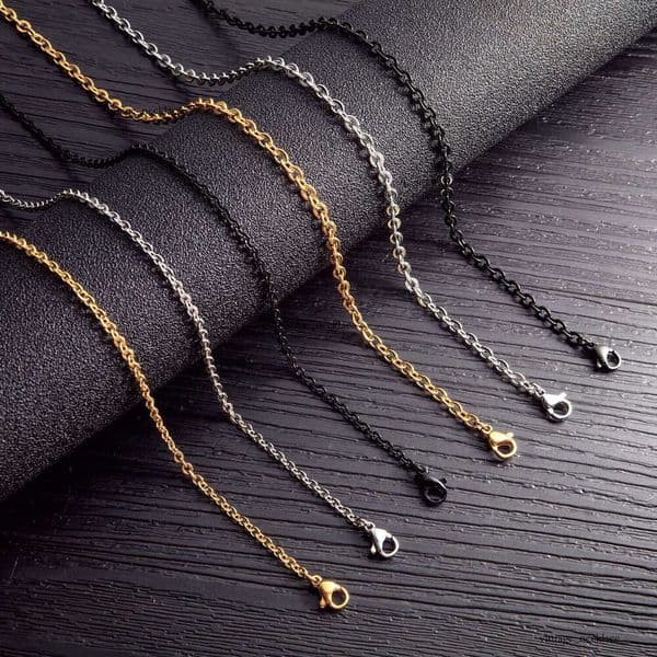Jewelry 925 Sterling Silver 18K Gold Personalized Trendy Couple Fashionable Simple Versatile Single Chain O-Shaped Titanium Steel Necklace