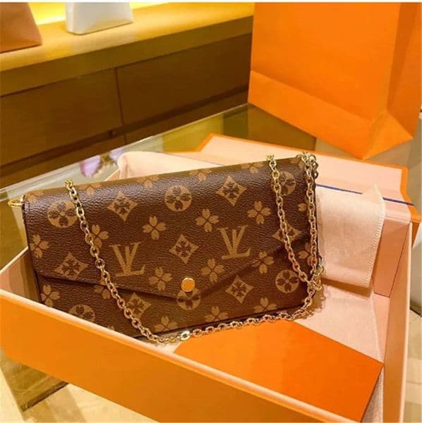 Luxurys designer bag Tote Bags Women Crossbody Leather Luxury Purse Cluth Fashion Brown Flower Lady Multi FELICIE POCHETTE Chain Shoulder Bag Clutch