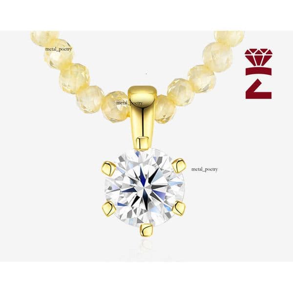Luxury Jewelry Phantom of the Opera High-End Six-Prong Moissanite Necklace s925 Silver Simple Versatile Light Luxury Pendant