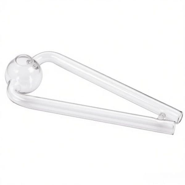 Wholesale 5.5inch trapezoid Shape glass oil burner pipe Thick heady Newest design glass hand straw pipe for smoking