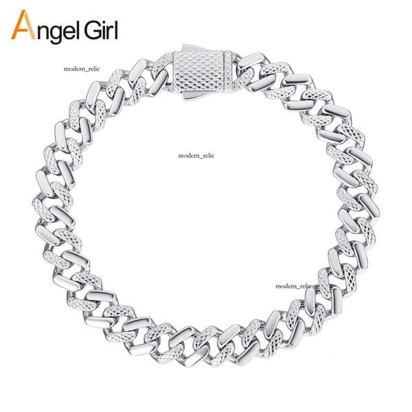 Diamond-shaped Moissanite Cuban bracelet Jewelry heavy-duty design niche Hip Hop Jewelry bestseller factory wholesale