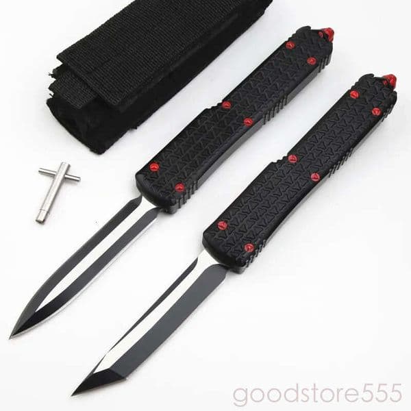 D2 Steel Blade UT fixed blade knife Knife black titanium aluminum Handles Camping Outdoor pocket knife Tactical Knives couteau EDC Pocket Knifes UT85