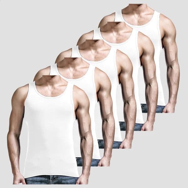 5PCS Mens summer trendy slimfit hurdling style modal wearing a white undershirt underneath mens tightfitting 260320BANJIA