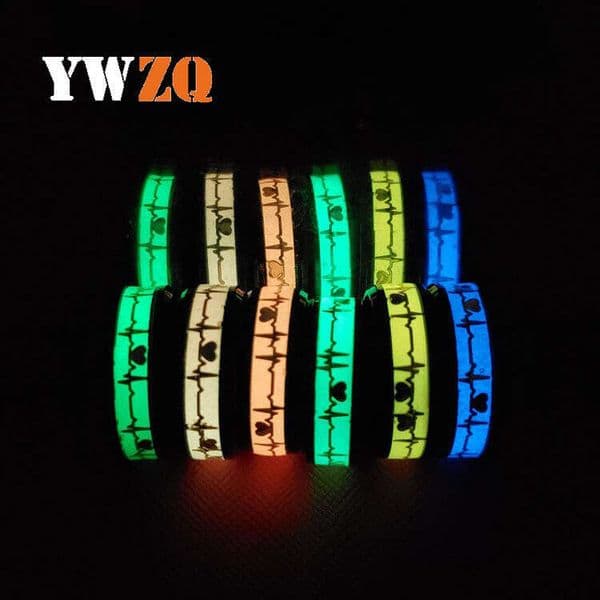 supply of Hip Hop Style Sterling Silver 14K 18K Gold jewelry Dragon scale luminous ECG couple heart titanium steel rings manufacturer