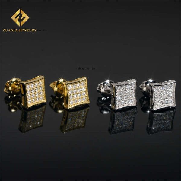 2026 new hotselling S925 silver earrings with Dcolor moissanite from manufacturer available for dropshipping