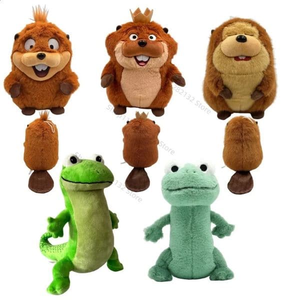 2026 Anime Hoppers Plush Cute King Georges Tom Lizard Soft Stuffed Animal Beaver Plushie Doll Toy Birthday Gift For Kid 260320