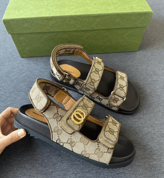 Designer sandal women fashion slippers Sandals sliders embroidered canvas Flat Mules Platform Embroidered Linen High Heel Sandal platform Shoes