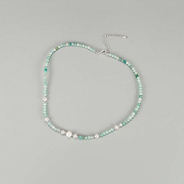 Korean Baroque Pearl S925 Sterling Silver Necklace INS Summer Sweet Internet Celebrity Beaded Collarbone Chain for Women