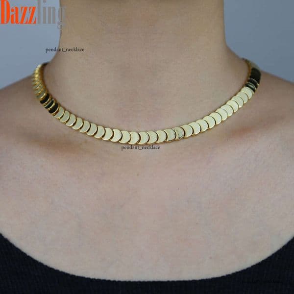New Hip Hop Style women's simple moon-shaped necklace semi-circular sweater chain gold jewelry for wholesale