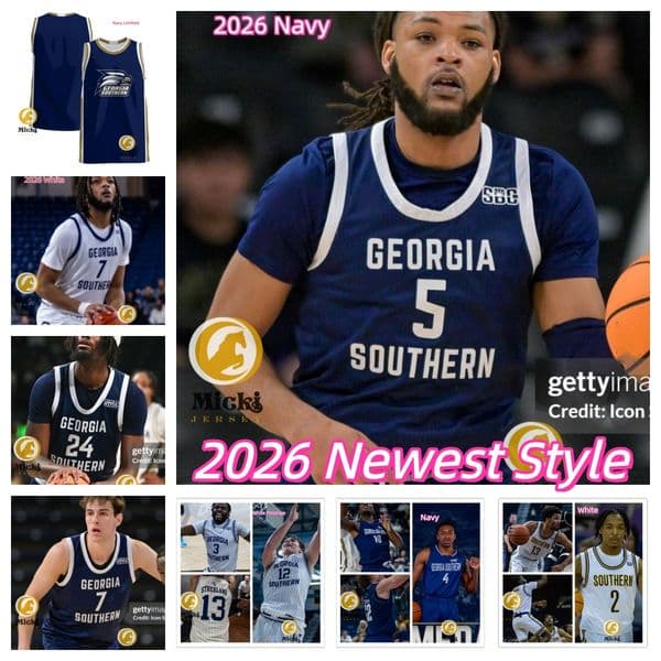 Amare Neal Georgia Southern Basketball Jersey 7 Tsvet Sotirov 34 Pavle Ridesic 0 Jayden Williams 12 Tyren Moore 2 Dallas Gardner Georgia Southern Eagles Jerseys