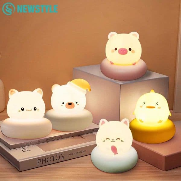 Rechargeable LED Night Light for Kids 3 Level Dimmable Nursery Sleeping Nightlights for Breastfeeding Toddler Baby Decor H260321