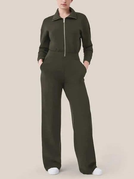 Womens Casual Long-Sleeved Bell-Bottom Sports Set Autumn/Winter Two-Piece Zip-Up Sportswear Trousers X260321
