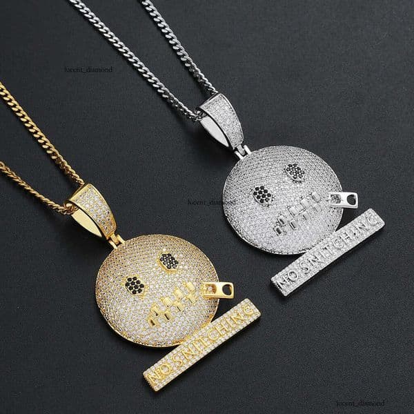 Fashion Jewelry Jewelry new style zipper "No Snitching" funny personality trendy necklace pendant wholesale