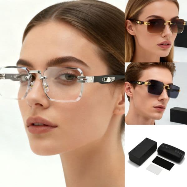 Sunglasses Designer Sunglasses For Women Metal Rimless Square Ornamental Outdoor Leisure Beach Exquisite Sunglasses Men Designer sunglasses luxury sunglasses