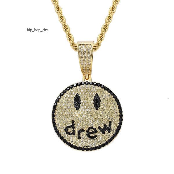 European and American Justin Bieber Style Hip-Hop Drew Smiley Pendant High-Quality Couple Necklace