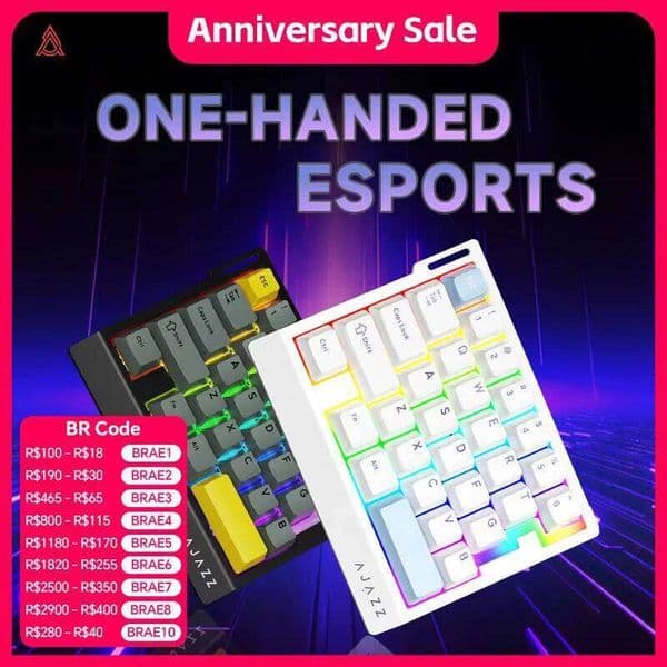 AJAZZ AK029 Wired One Handed HE Magnetic Switch 8000Hz 29 Keys RGB Mini Gaming Mechanical Keyboard for PC Gamer 26L0321