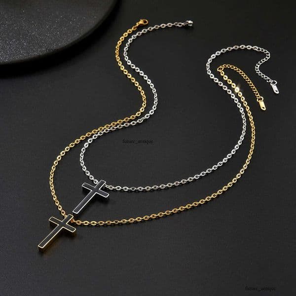 Trendy Hip Hop style ins Harajuku street Hip Hop personalized cross necklace versatile pendant accessory for both men and women