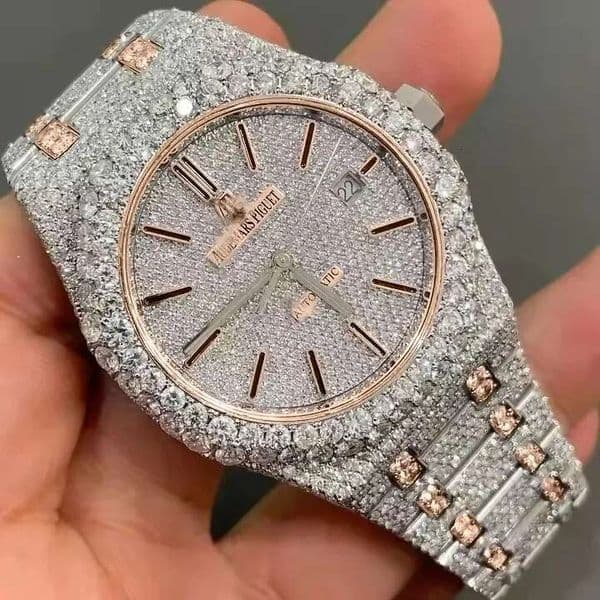 Molssanite VVS mossanite Automatic Mechanical iced out Women Designer MenMoissanite Pass Dia Watches moissanite watch pass dia test with 4d6