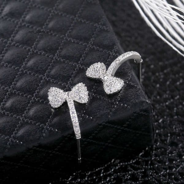 independent store sells new popular Korean-style sweet trendy long bow earrings and accessories