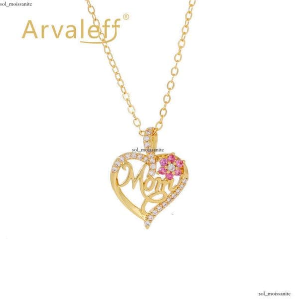 Silver Necklace Mother's Day Series 1 "Heart in Bloom" Collarbone Chain 18k Gold Moissanite Wholesale