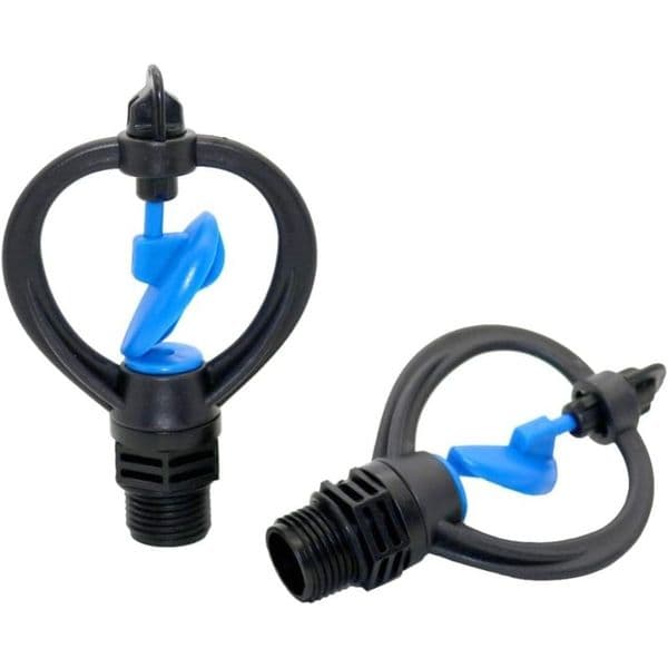 20 PCS Garden Irrigation Sprinkler, 1/2 Inch Male Thread Agricultural Plastic Rotary Irrigation Nozzle, Garden Tools and Systems