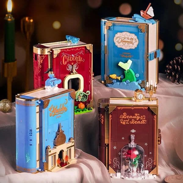Dream Princess 3D Storybook Building Blocks Books Anime Film MOC Bricks Toys Cute Fairy TalesModel Children Girl Birthday Gifts 260320