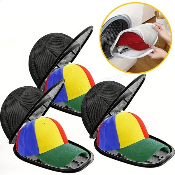 Portable Hat Washing Protection Bag Anformation Baseball Cap Cleaning Washable and Machine Soft Mesh Stora 260320