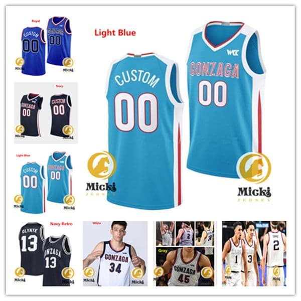 Corey Kispert GonzagaBulldogs Basketball Jersey Dominick Harris Abe Eagle Ben Gregg Kaden Perry Joe Few Braden Huff KellenMitchell Joaquim ArauzMoore ZAGS Jersey