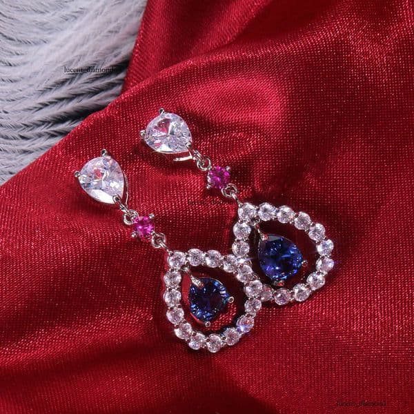 new Jewelry best-selling fashion style long waterdrop Moissanite earrings for women trendy ins popular ear accessories