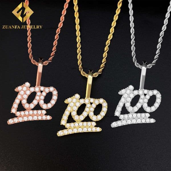 Trendy new personalized pendant with Moissanite inlay 100 points out of 100 Jewelry fashion jewelry