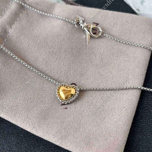 Designer Davidlys Yurmabs Heart Color Black Gold Microcrystalline Zircon Necklace Fashion Jewelry Cross Pendant