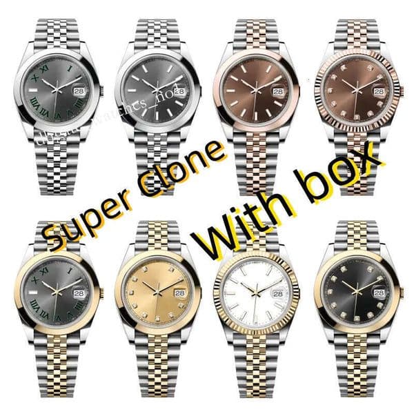 Super Clone Designer Men's Watch 41mm Ladies' 36mm Couple watches Automatic Waterproof Luxury men's top watch box