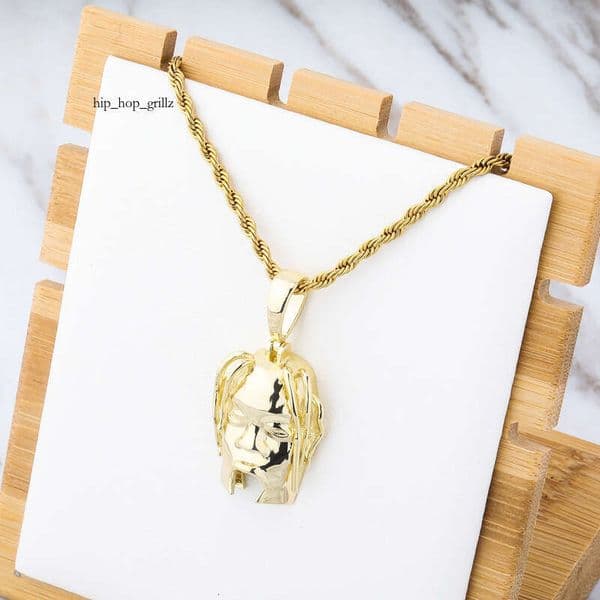 Jewelry Hot-Selling Hip Hop Singer Celebrity Avatar Pendant Gold-Plated Trendy Necklace Jewelry Hiphop
