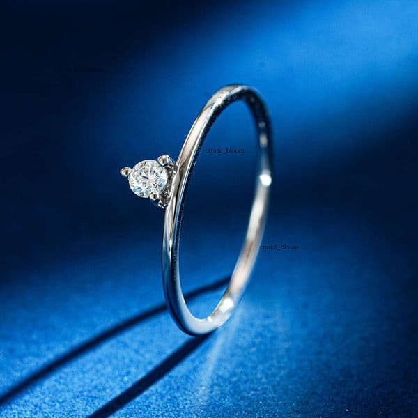 New S925 sterling silver ring for women fashionable Hip Hop Style dual-wear design single stone ultra-shiny moissanite ring unique and simple