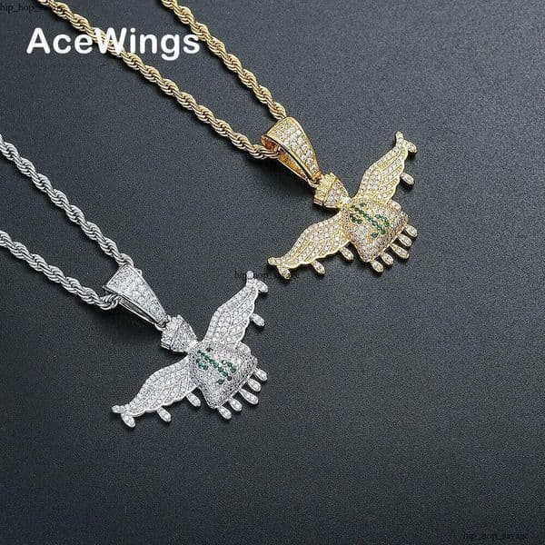 Jewelry necklace water drop dollar bill wing money bag pendant Hip Hop rap nightclub accessory men's necklace