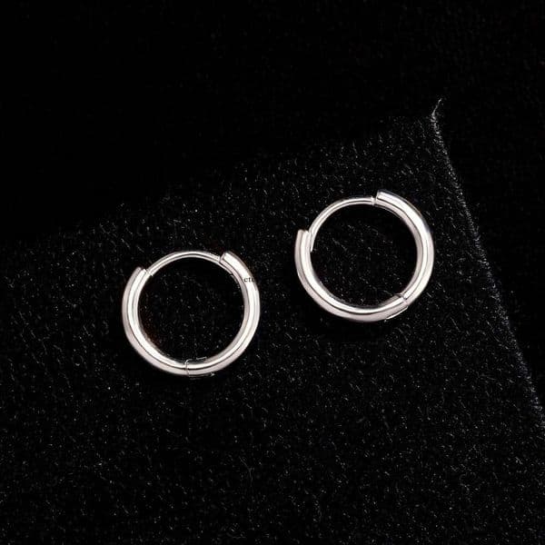 925 Sterling Silver Earrings for Women Round Hoop Unique Trendy Stud Sleep-Friendly Small Earrings Wholesale Ear Jewelry