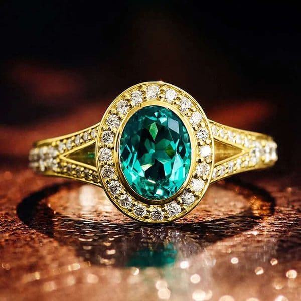 direct sales Middle Eastern light luxury ladies' high-end oval Moissanite single ring fashionable design jewelry