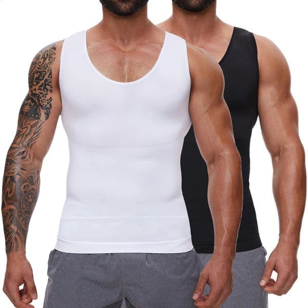 Men Body Shaper Slimming Compression Vest Undershirt Sexy Waist Trainer Tank Top Belly Control Workout Weight Loss Shapewear 260320