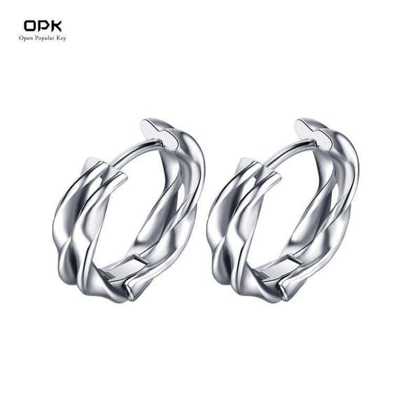 Foreign Trade Personality Trend Versatile Retro Accessories Fashion Simple Street Hip Hop Titanium Steel Stud Earrings