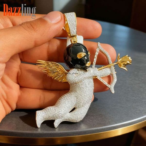 Jewelry men's Hip Hop punk style two-tone pendant personalized trendy accessories exclusively available for wholesale and dropshipping