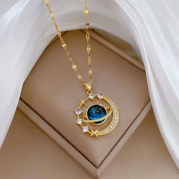 316L Stainless Steel Sun Moon Star Pendant Necklace For Wen Exquisite Planet Clavicle Chain Party Jewelry Gifts X260321