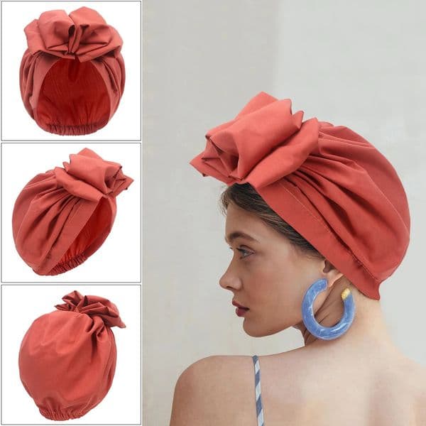 Women Vintage Turban Hat Fashion Female Bandana Headband Womens Hair Cover Cap Ladies Head Wraps Muslim Headscarf Bonnet 260309