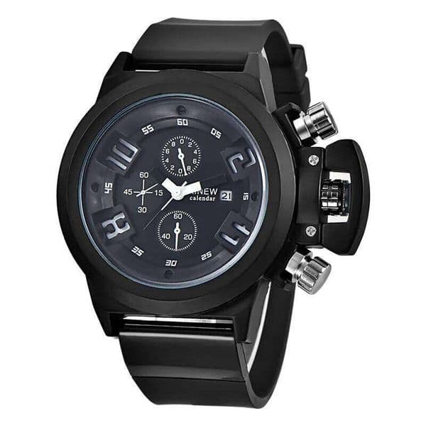 Students Unique Designer Watches Men Boys Brand Fashion Casual Rubber Band Calendar Quartz Wrist Watch Black Montre Homme 2024