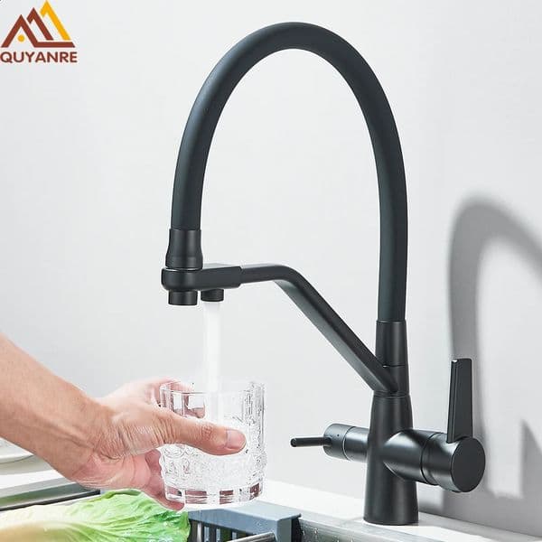 Filtered Kitchen Faucet Purification Water Tap Water Filter Tap For Kitchen Sink 3 in 1 Purifier Vessel Sink Mixer 260316