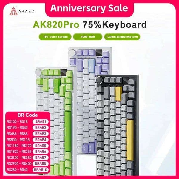 Ajazz AK820 /AK820PRO Gaming Mechanical 82 Keys Wired 2.4GHz Wireless Gamer Keyboard Custom Gasket for Laptop 26L0321
