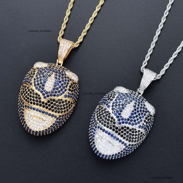 Jewelry Hip Hop style anime movie character pendant Silver inlaid Moissanite necklace