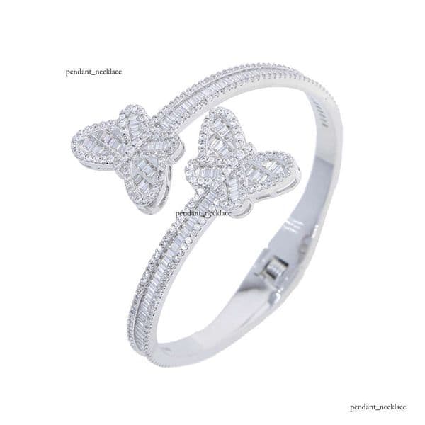 Jewelry open for women full of diamonds light luxury butterfly Moissanite bracelet niche design bangle wholesale