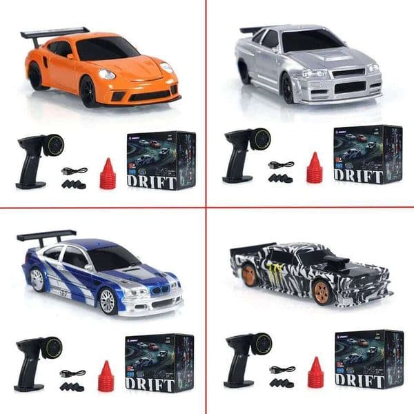 2.4G RC Drift 1/43 4WD Remote Control High Speed Four Wheel Drive Radio Controlled Mini Racing Car Model Boy Toy Gift 26H0321