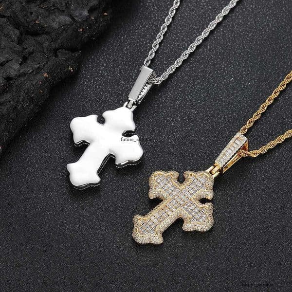 Jewelry Hip Hop Cross Moissanite Hot-selling Accessories Personalized Jewelry Men's Pendant Necklace Wholesale