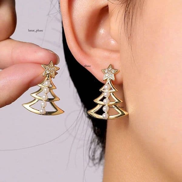 Light Luxury Style Earrings for Women Christmas Design Earrings Jewelry Elegant Lady's Bestseller